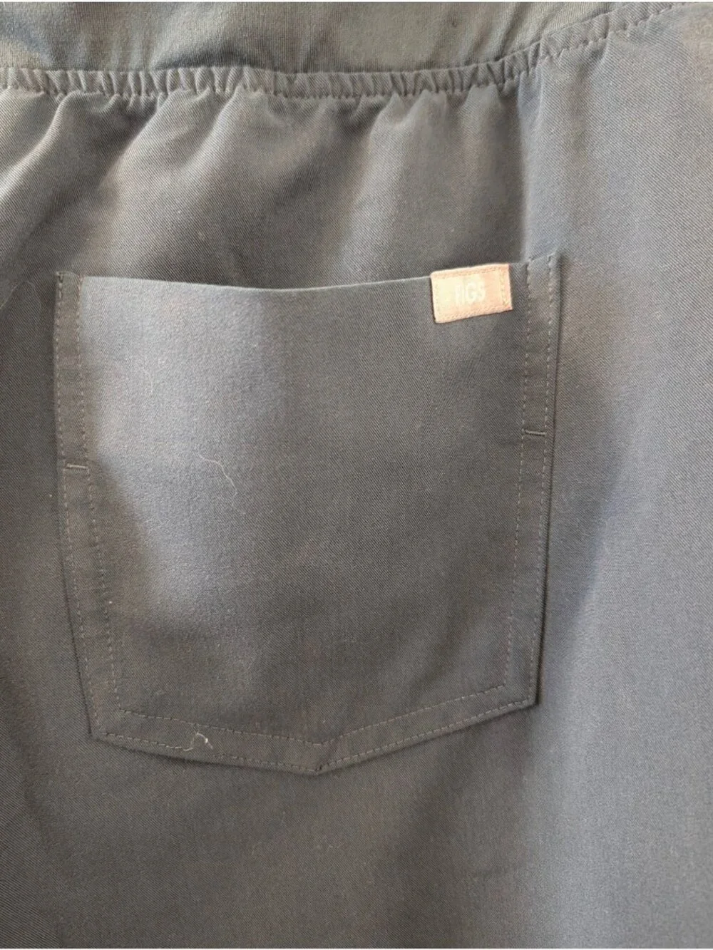 Figs Navy Blue Jogger Scrub Pants With Drawstring Waist & Multiple Pockets For M